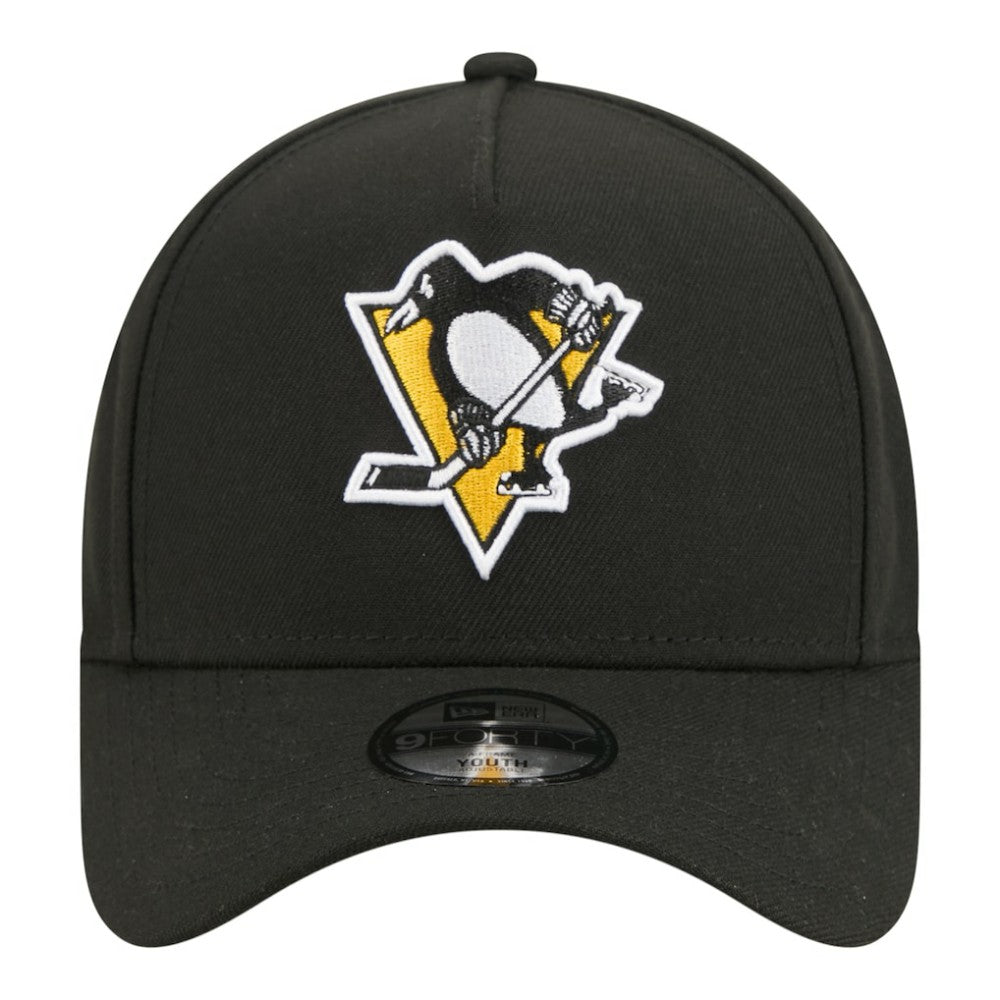 Pittsburgh Penguins New Era Youth 9FORTY A-Frame Adjustable Hat - Black - NHL 203773495