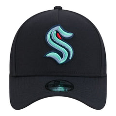 Seattle Kraken New Era Youth 9FORTY A-Frame Adjustable Hat - Deep Sea Blue - NHL 203773497