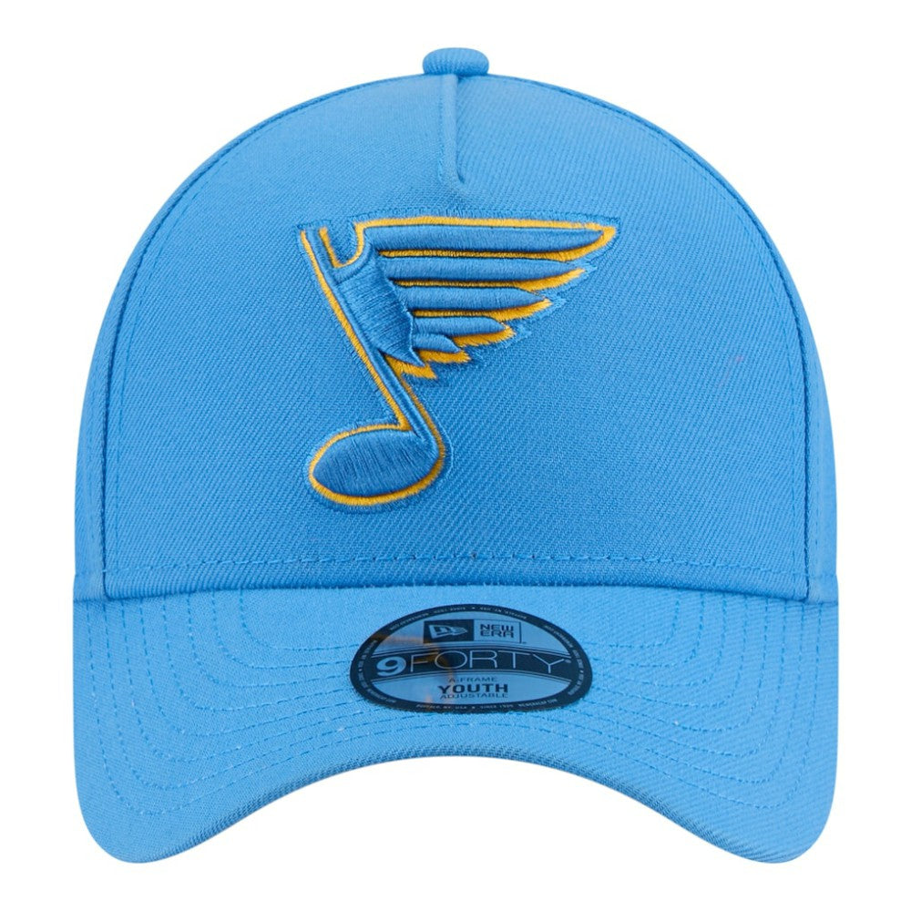 St. Louis Blues New Era Youth 9FORTY A-Frame Adjustable Hat - Blue - NHL 203773499