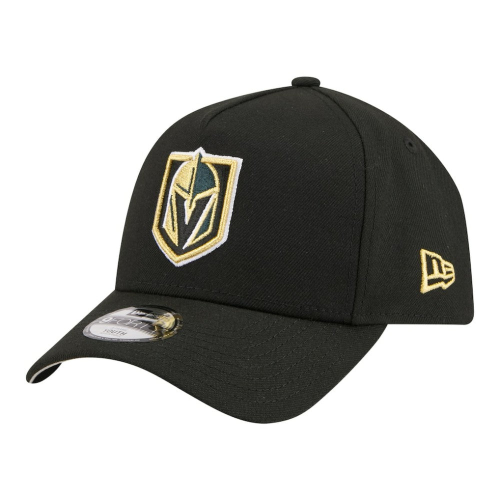 Vegas Golden Knights New Era Youth 9FORTY A-Frame Adjustable Hat - Black - NHL 203773504