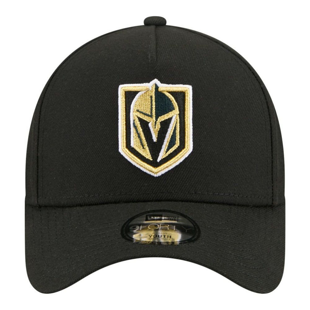 Vegas Golden Knights New Era Youth 9FORTY A-Frame Adjustable Hat - Black - NHL 203773504