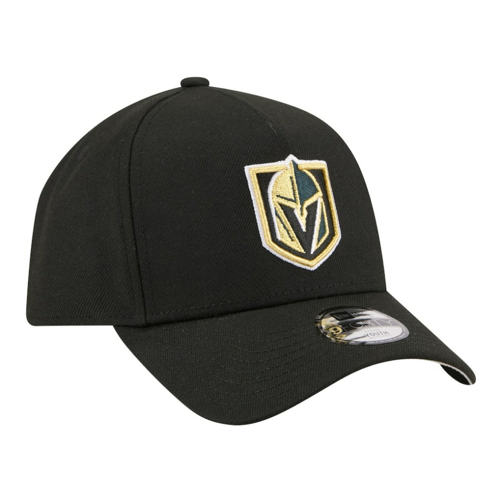 Vegas Golden Knights New Era Youth 9FORTY A-Frame Adjustable Hat - Black - NHL 203773504