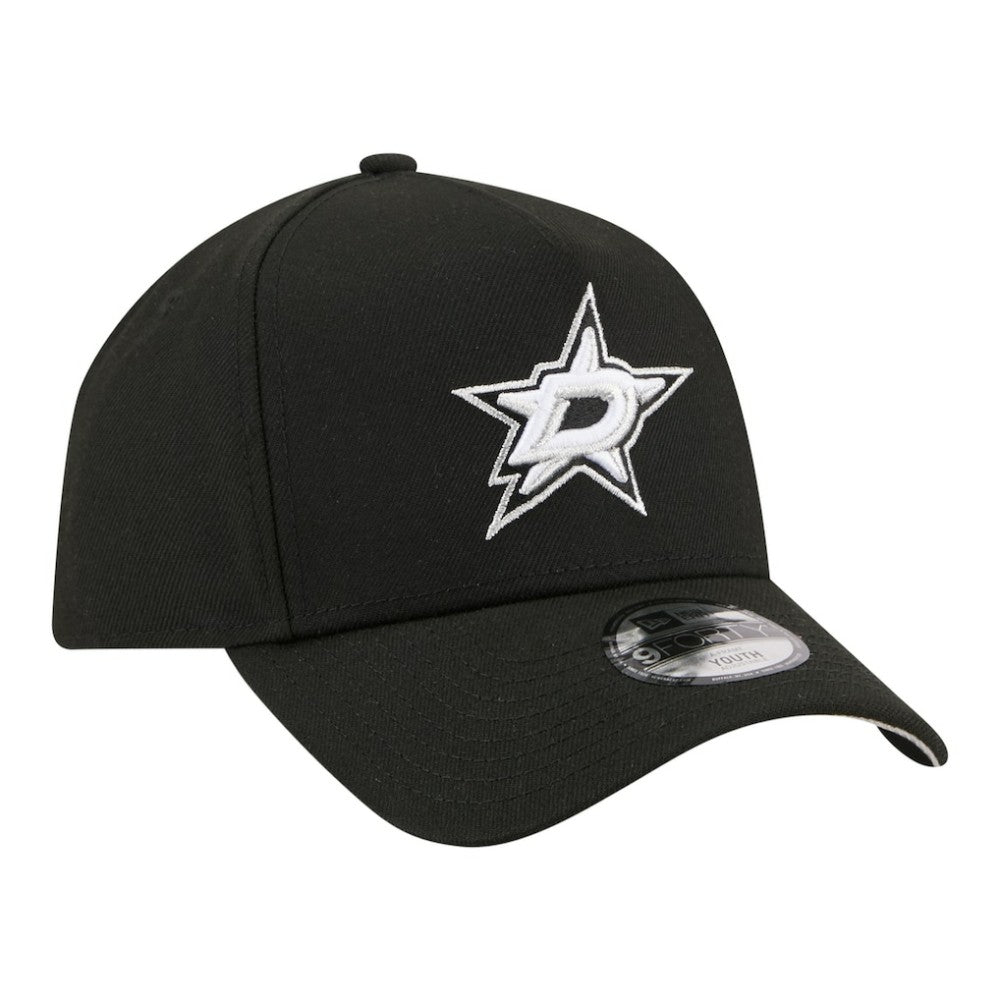 Dallas Stars New Era Youth 9FORTY A-Frame Adjustable Hat - Black - NHL 203773505