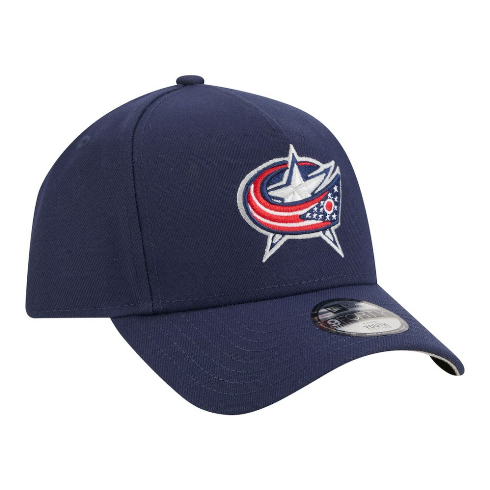 Columbus Blue Jackets New Era Youth 9FORTY A-Frame Adjustable Hat - Navy - NHL 203773507