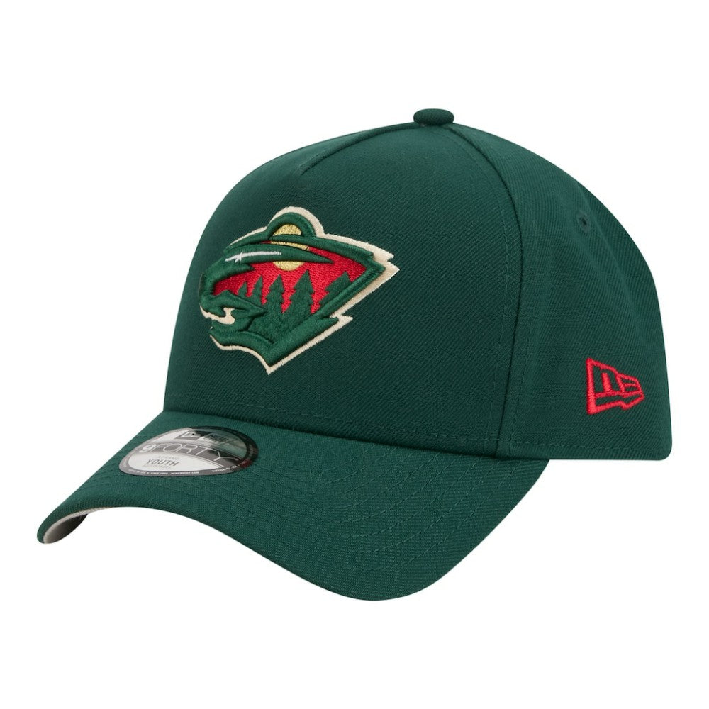 Minnesota Wild New Era Youth 9FORTY A-Frame Adjustable Hat - Green - NHL 203773510