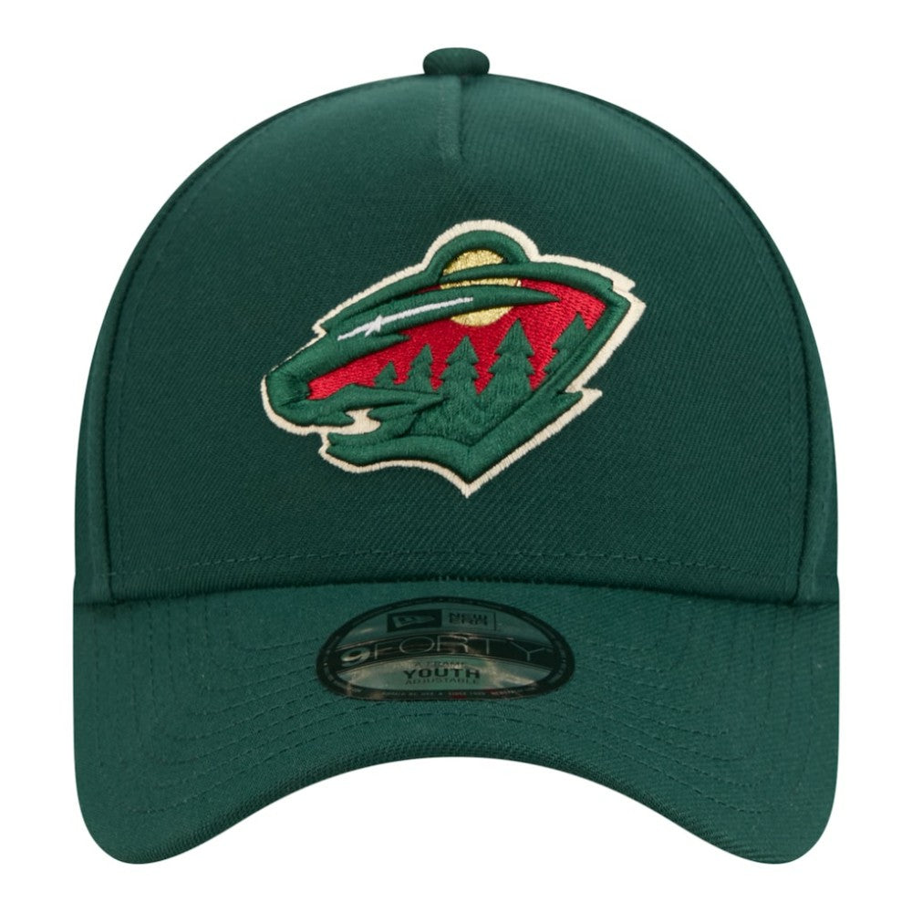 Minnesota Wild New Era Youth 9FORTY A-Frame Adjustable Hat - Green - NHL 203773510