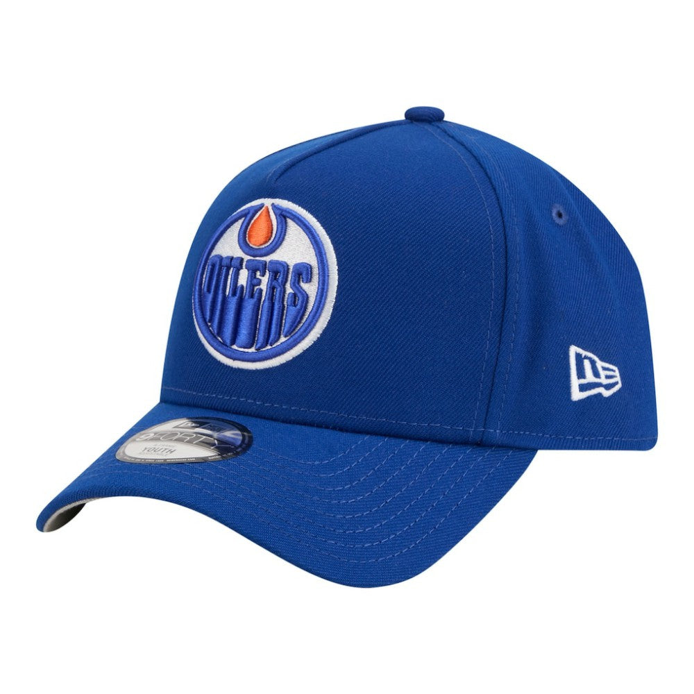 Edmonton Oilers New Era Youth 9FORTY A-Frame Adjustable Hat - Royal - NHL 203773512