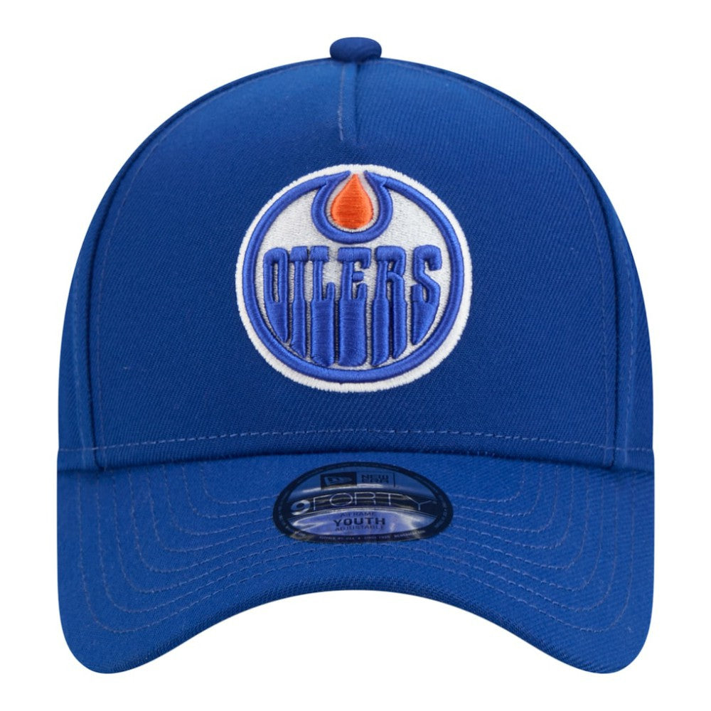 Edmonton Oilers New Era Youth 9FORTY A-Frame Adjustable Hat - Royal - NHL 203773512
