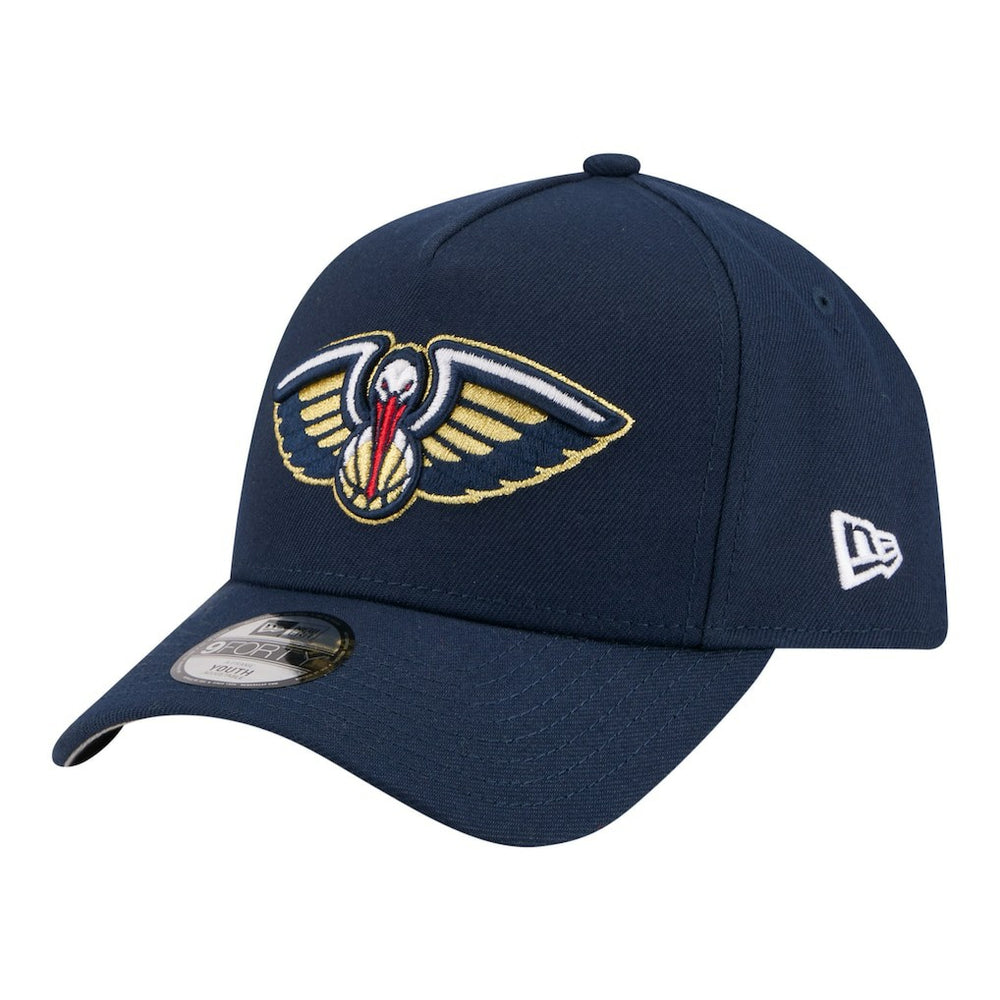 New Orleans Pelicans Youth 9FORTY A-Frame Adjustable Hat Navy | New Era Near Me
