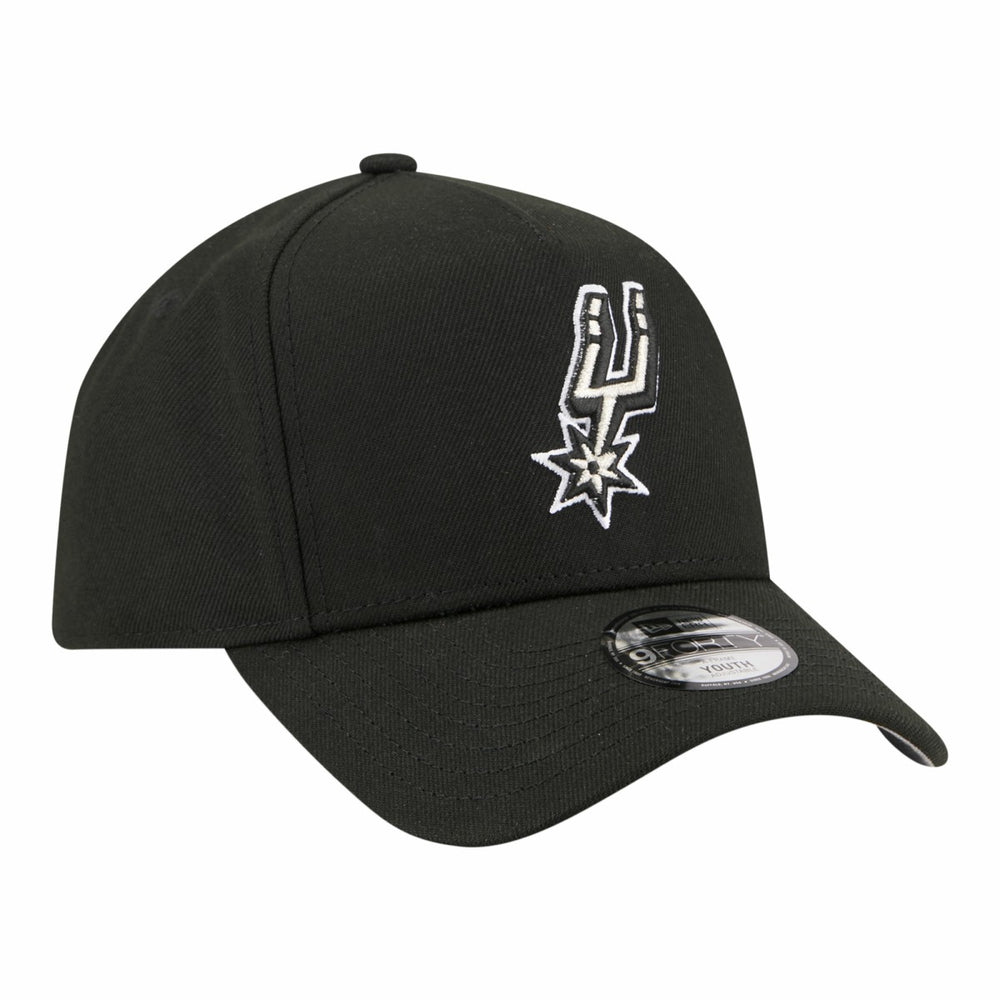 San Antonio Spurs Youth 9FORTY A-Frame Adjustable Hat Black | New Era for sale