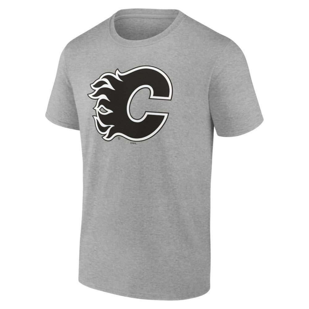 Calgary Flames Big & Tall Personalized Name & Number Monochrome T-Shirt - Gray - NHL 203773692
