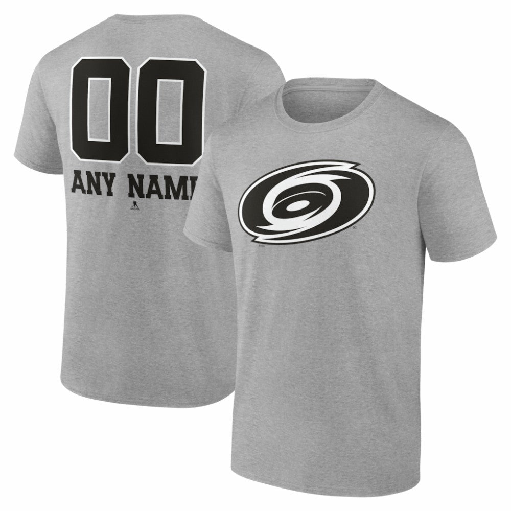 Carolina Hurricanes Big & Tall Personalized Name & Number Monochrome T-Shirt - Gray - NHL 203773695