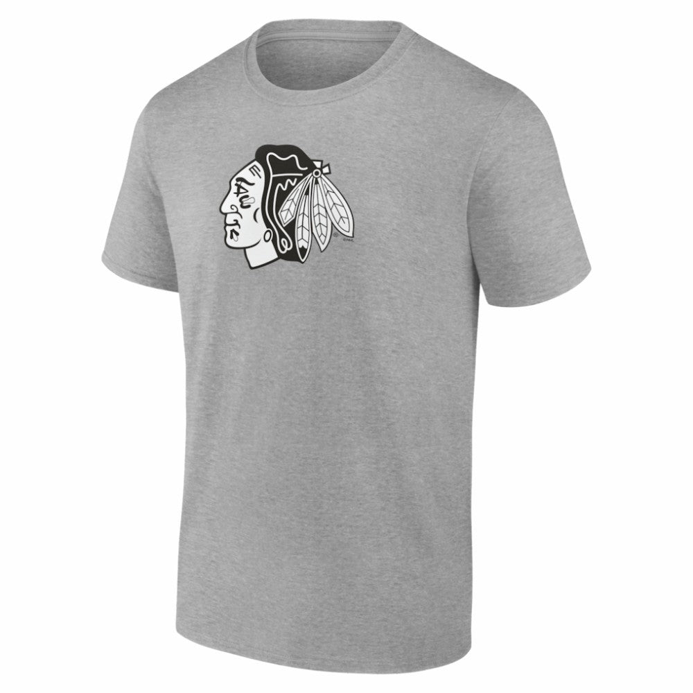 Chicago Blackhawks Big & Tall Personalized Name & Number Monochrome T-Shirt - Gray - NHL 203773698