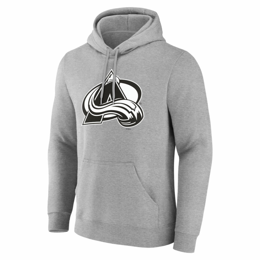 Colorado Avalanche Big & Tall Personalized Name & Number Monochrome Pullover Hoodie - Gray - NHL 203773700