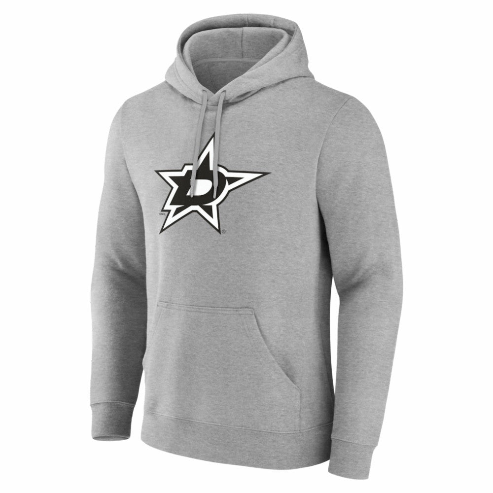 Dallas Stars Big & Tall Personalized Name & Number Monochrome Pullover Hoodie - Gray - NHL 203773706