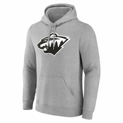 Minnesota Wild Big & Tall Personalized Name & Number Monochrome Pullover Hoodie - Gray - NHL 203773721