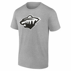 Minnesota Wild Big & Tall Personalized Name & Number Monochrome T-Shirt - Gray - NHL 203773722
