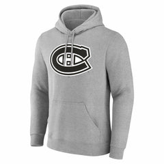 Montreal Canadiens Big & Tall Personalized Name & Number Monochrome Pullover Hoodie - Gray - NHL 203773724