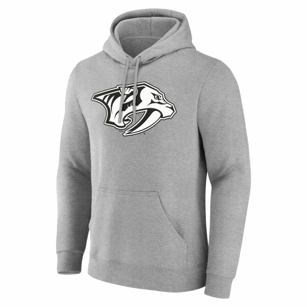 Nashville Predators Big & Tall Personalized Name & Number Monochrome Pullover Hoodie - Gray - NHL 203773727