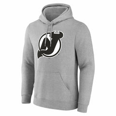 New Jersey Devils Big & Tall Personalized Name & Number Monochrome Pullover Hoodie - Gray - NHL 203773730