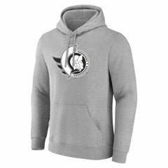 Ottawa Senators Big & Tall Personalized Name & Number Monochrome Pullover Hoodie - Gray - NHL 203773739