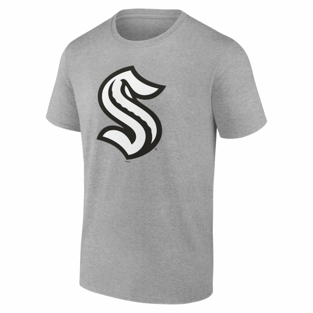 Seattle Kraken Big & Tall Personalized Name & Number Monochrome T-Shirt - Gray - NHL 203773752