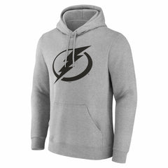 Tampa Bay Lightning Big & Tall Personalized Name & Number Monochrome Pullover Hoodie - Gray - NHL 203773757