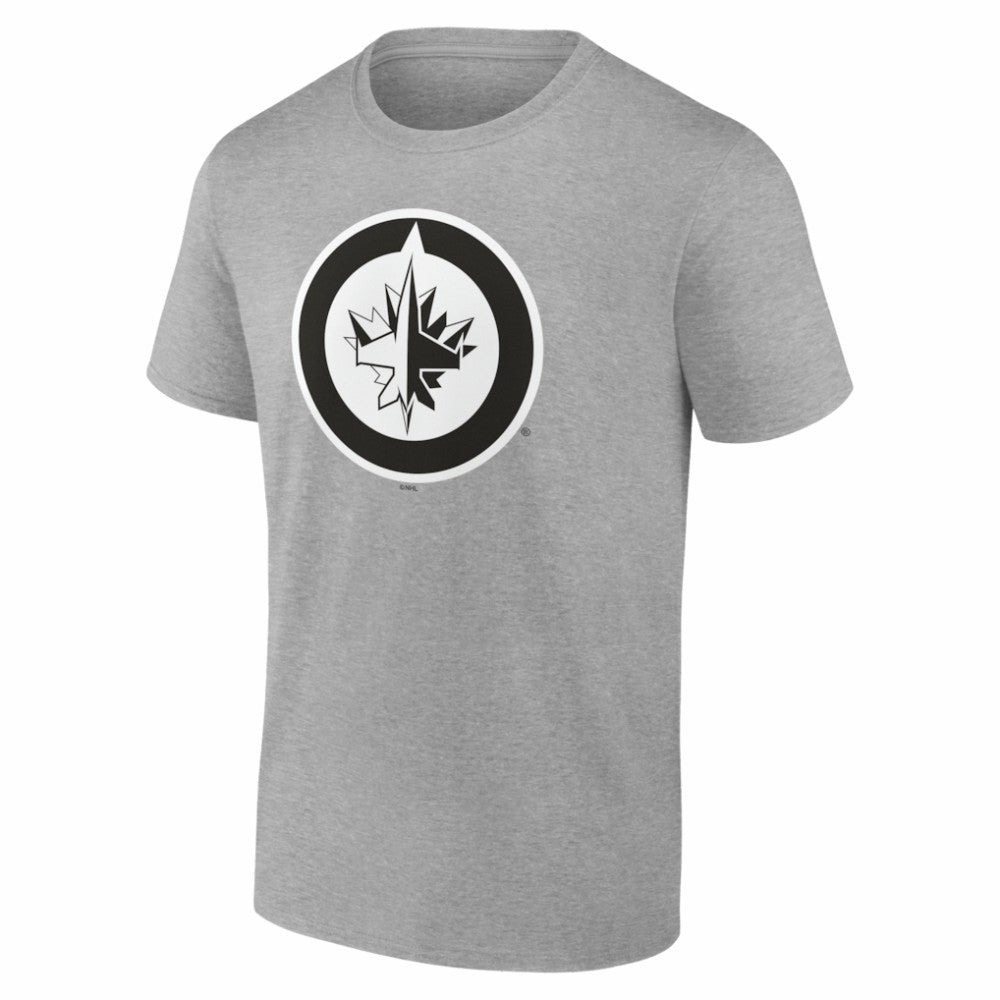 Winnipeg Jets Big & Tall Personalized Name & Number Monochrome T-Shirt - Gray - NHL 203773776