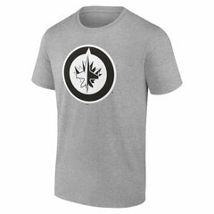 Winnipeg Jets Big & Tall Personalized Name & Number Monochrome T-Shirt - Gray - NHL 203773776