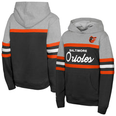 Baltimore Orioles Mitchell & Ness Youth Cooperstown Head Coach Pullover Hoodie - Black/Grey - Mitchell & Ness Online