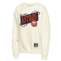 Houston Astros Mitchell & Ness Youth Retro Billboard Sweatshirt - Natural - Mitchell & Ness Discount