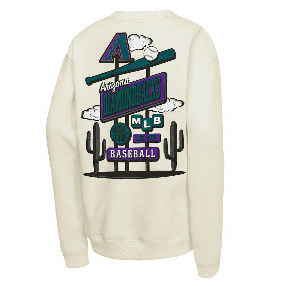 Arizona Diamondbacks Mitchell & Ness Youth Retro Billboard Sweatshirt - Natural - Mitchell & Ness on Sale