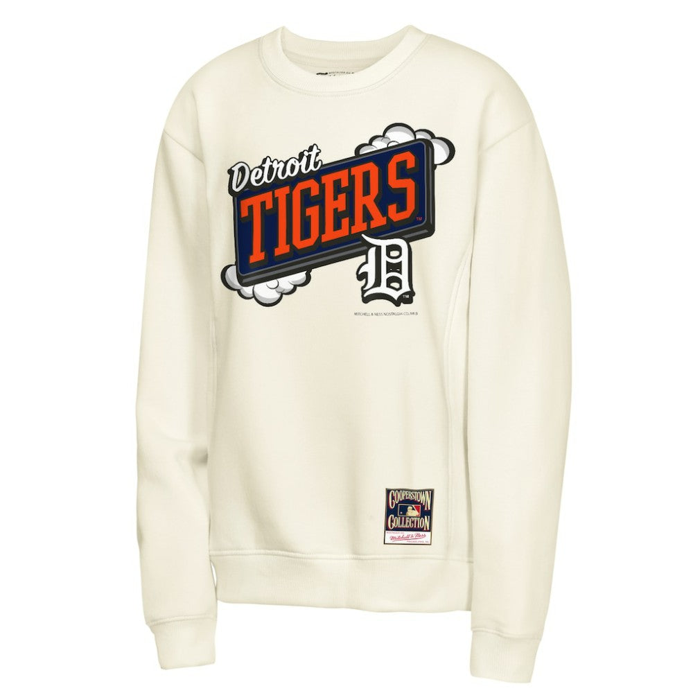 Detroit Tigers Mitchell & Ness Youth Retro Billboard Sweatshirt - Natural - Mitchell & Ness Discount