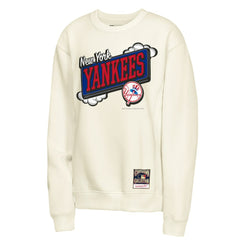 New York Yankees Mitchell & Ness Youth Retro Billboard Sweatshirt - Natural - Mitchell & Ness Discount