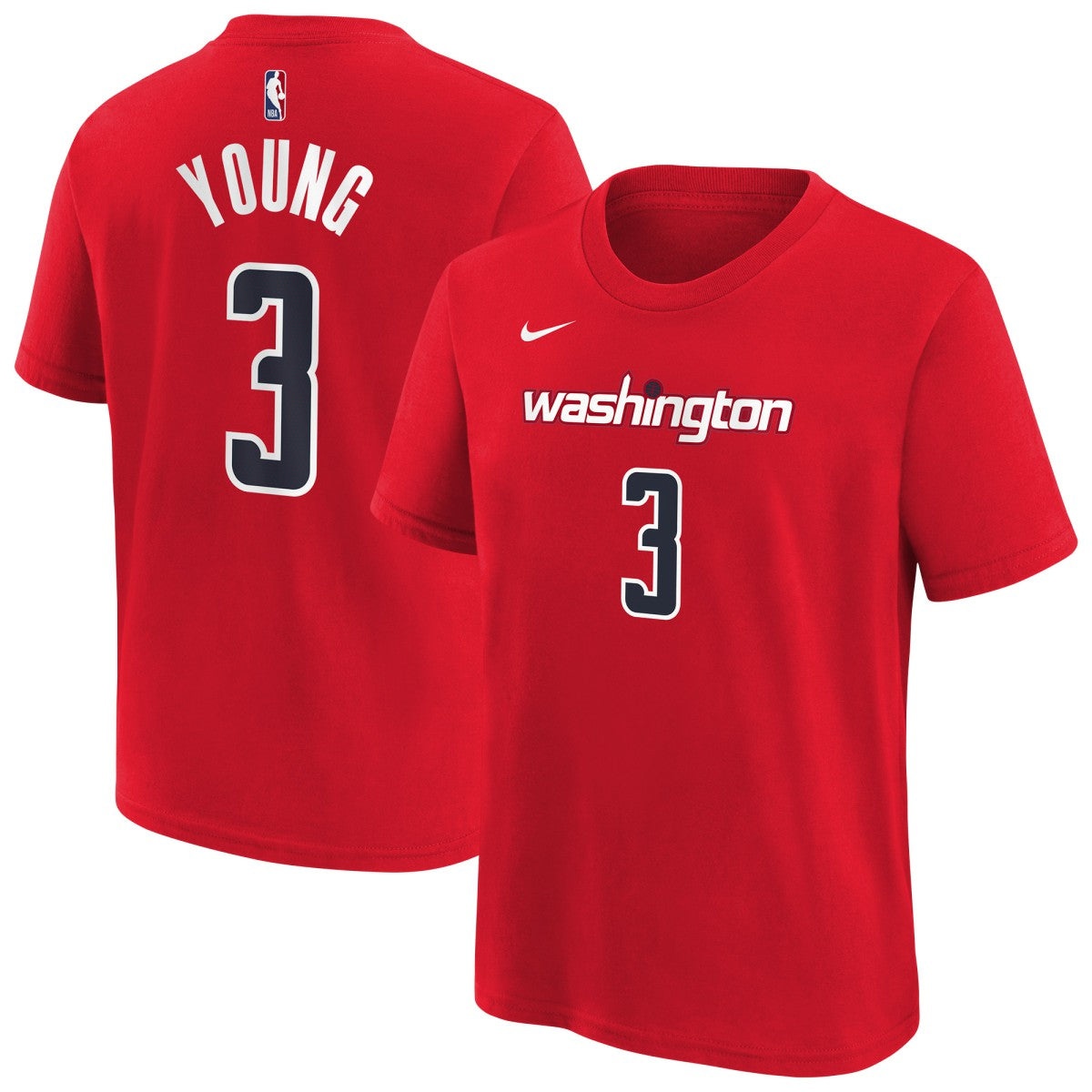Trae Young Washington Wizards Youth 2026 Name & Number T-Shirt Red | Nike outlet