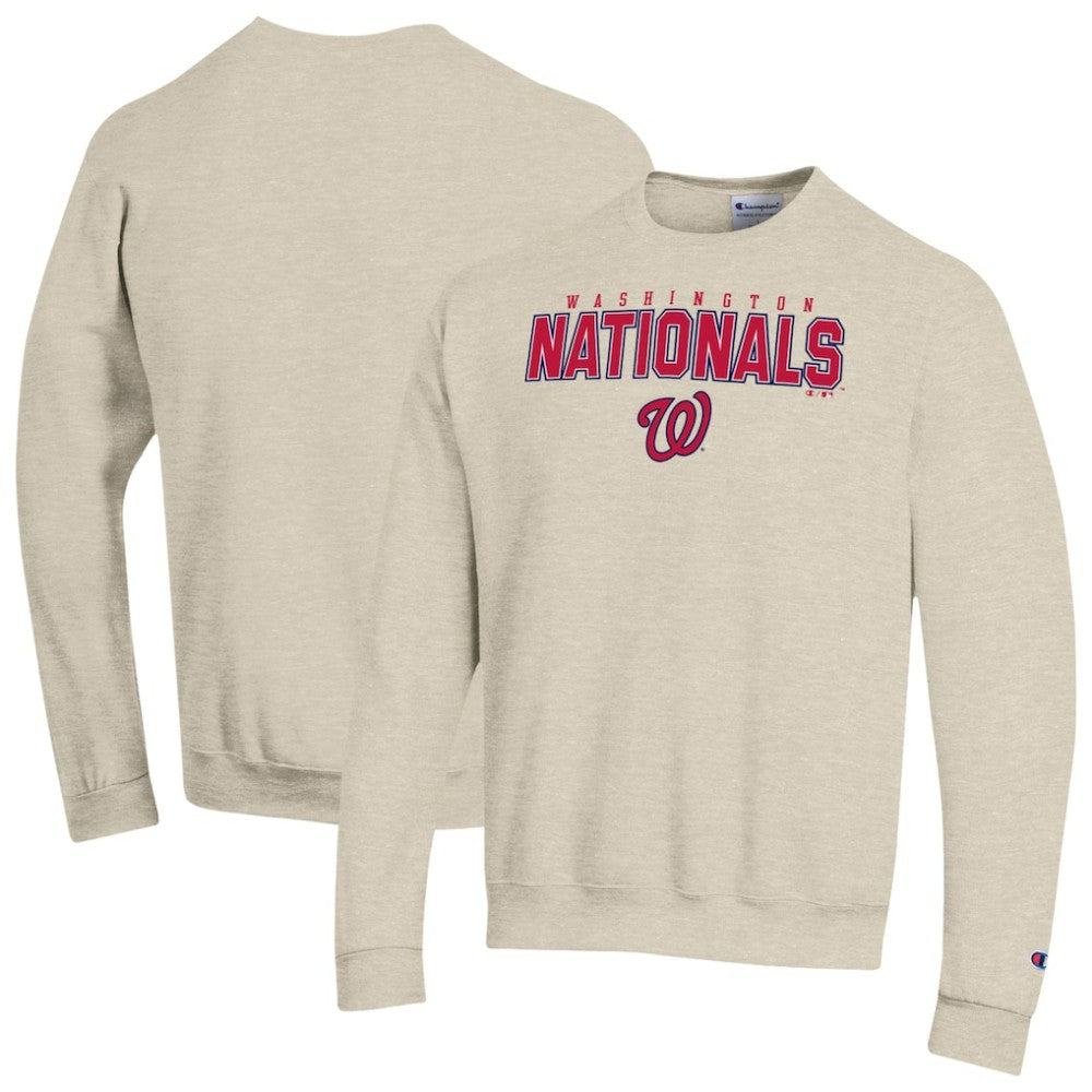Washington Nationals Champion Eco Powerblend Sweatshirt - Oatmeal - MLB Lifestyle