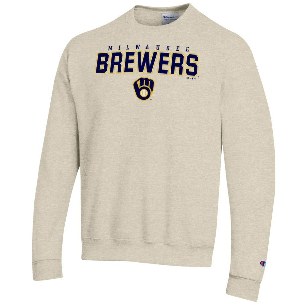 Milwaukee Brewers Champion Eco Powerblend Sweatshirt - Oatmeal - MLB Online