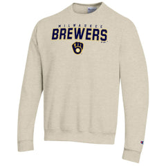 Milwaukee Brewers Champion Eco Powerblend Sweatshirt - Oatmeal - MLB Online