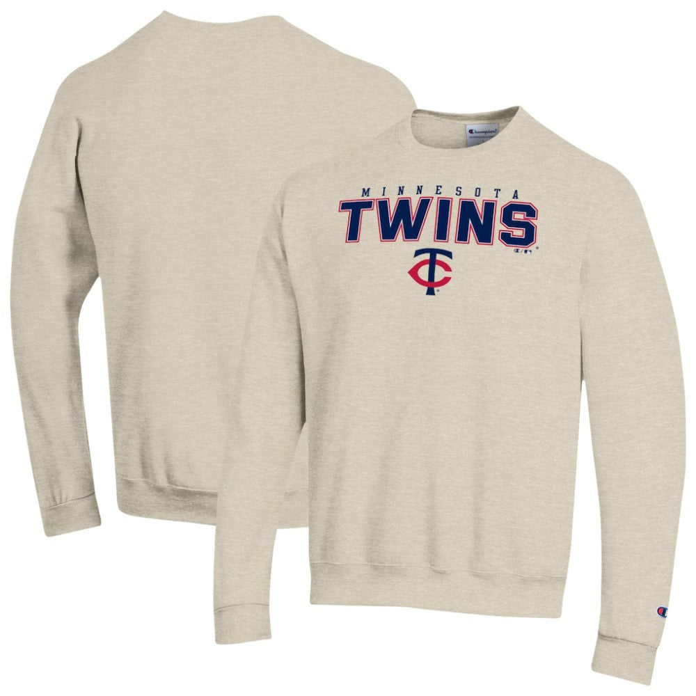 Minnesota Twins Champion Eco Powerblend Sweatshirt - Oatmeal - MLB on Sale