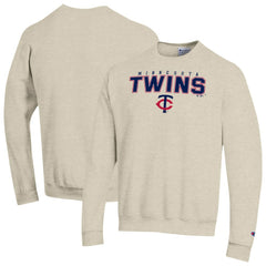 Minnesota Twins Champion Eco Powerblend Sweatshirt - Oatmeal - MLB on Sale