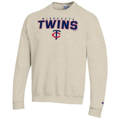 Minnesota Twins Champion Eco Powerblend Sweatshirt - Oatmeal - MLB on Sale