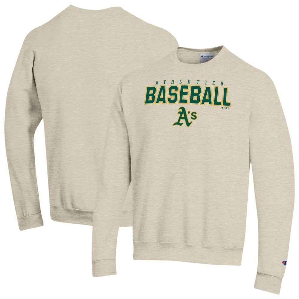 Athletics Champion Eco Powerblend Sweatshirt - Oatmeal - MLB on Sale