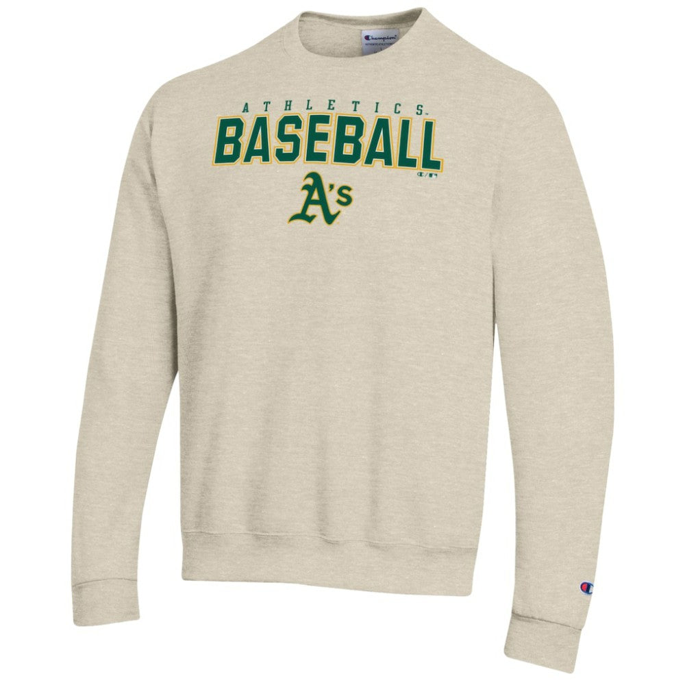 Athletics Champion Eco Powerblend Sweatshirt - Oatmeal - MLB on Sale