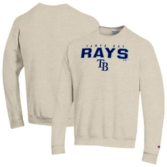 Tampa Bay Rays Champion Eco Powerblend Sweatshirt - Oatmeal - MLB Lifestyle