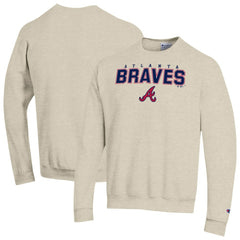 Atlanta Braves Champion Eco Powerblend Sweatshirt - Oatmeal - MLB on Sale