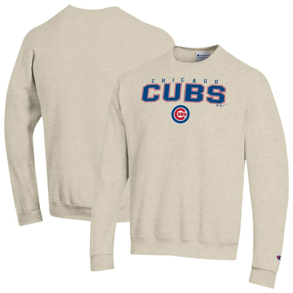Chicago Cubs Champion Eco Powerblend Sweatshirt - Oatmeal - MLB on Sale