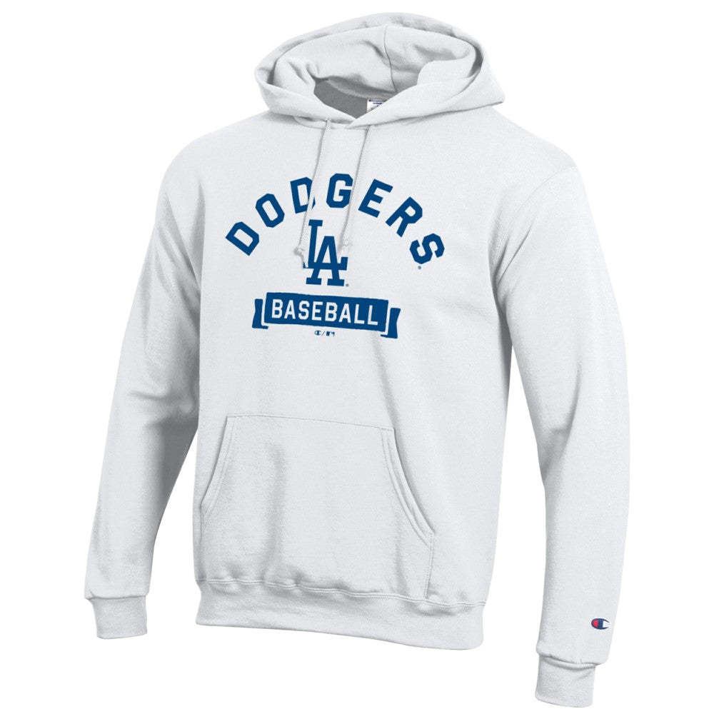Los Angeles Dodgers Champion Eco Powerblend Hoodie - White - MLB Sale
