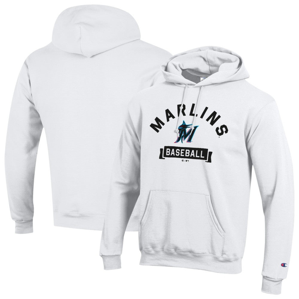 Miami Marlins Champion Eco Powerblend Hoodie - White - MLB on Sale