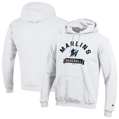 Miami Marlins Champion Eco Powerblend Hoodie - White - MLB on Sale