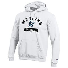 Miami Marlins Champion Eco Powerblend Hoodie - White - MLB on Sale